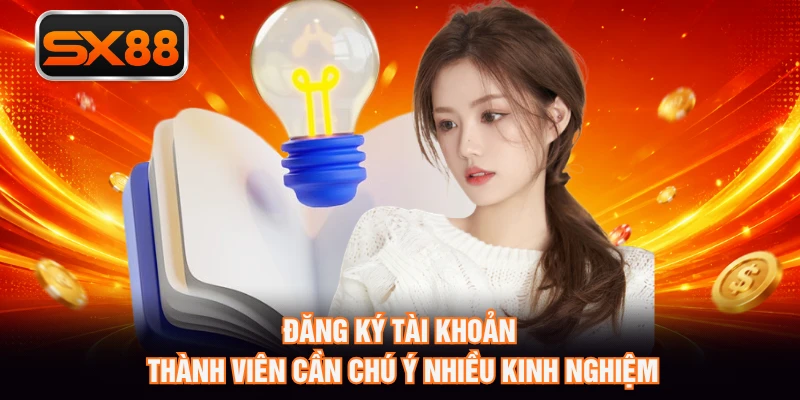 Đăng ký tài khoản thành viên cần chú ý nhiều kinh nghiệm